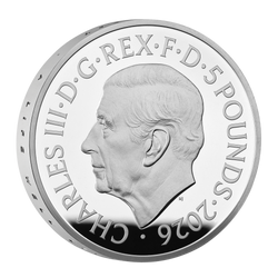 Stříbrná mince 100. výročí narození královny Alžběty £5 2026 Proof Piedfort