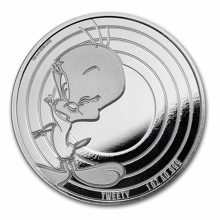 Samoa: Looney Tunes - Tweety 1 unce stříbra 2023 Proof