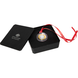 Christmas Decoration - Festive Floral coloured 50c Silver 2024 Proof