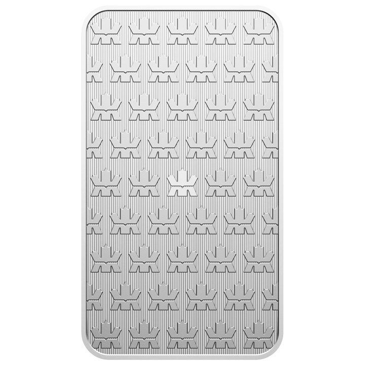Lingote de plata Royal Canadian Mint en embalaje orgullosamente canadiense 1 onza de plata 2026 Maple Leaf Privy Mark