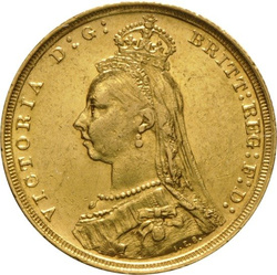 Gold Sovereign Victoria Jubilee- Great Britain 1887-1893