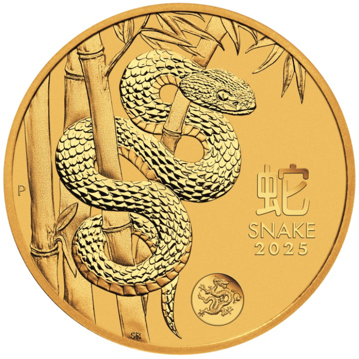 Perth Mint : Lunar III - Année du Serpent 1 once d'or 2025 Dragon Privy Mark