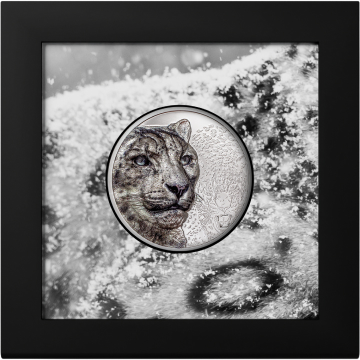 Mongolia: Snow Leopard 3 uncje Srebra 2024 Proof Ultra High Relief