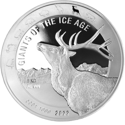 Ghana: Giants of the Ice Age - Renna 1000 g d'argento 2022