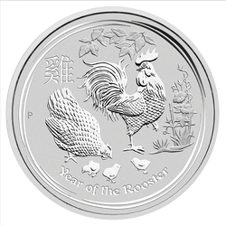 Lunar II: Año del Gallo 1 oz Plata 2017