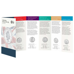 Set Cultura Británica - 50 años de la moneda de 50 peniques Cobre 2019