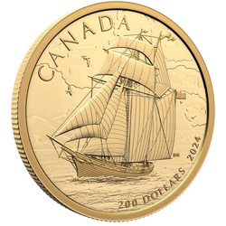 Canada: Tall Ships - Topsail Schooner $200 Gold 2024 Proof