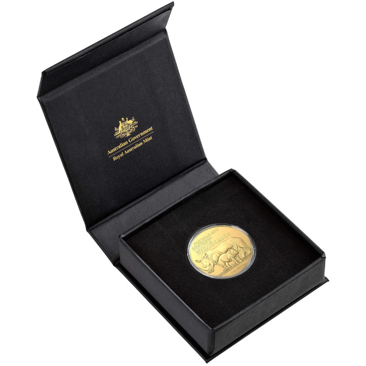 Australia Zoo: Southern White Rhinoceros 1 oz Gold 2023