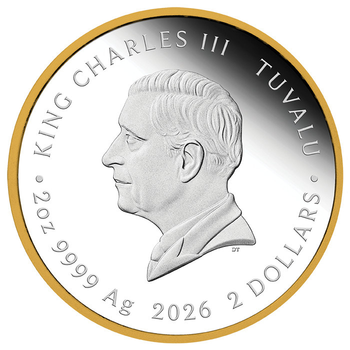 Tuvalu House of Bridgerton aurită 2 oz argint 2026 Proof