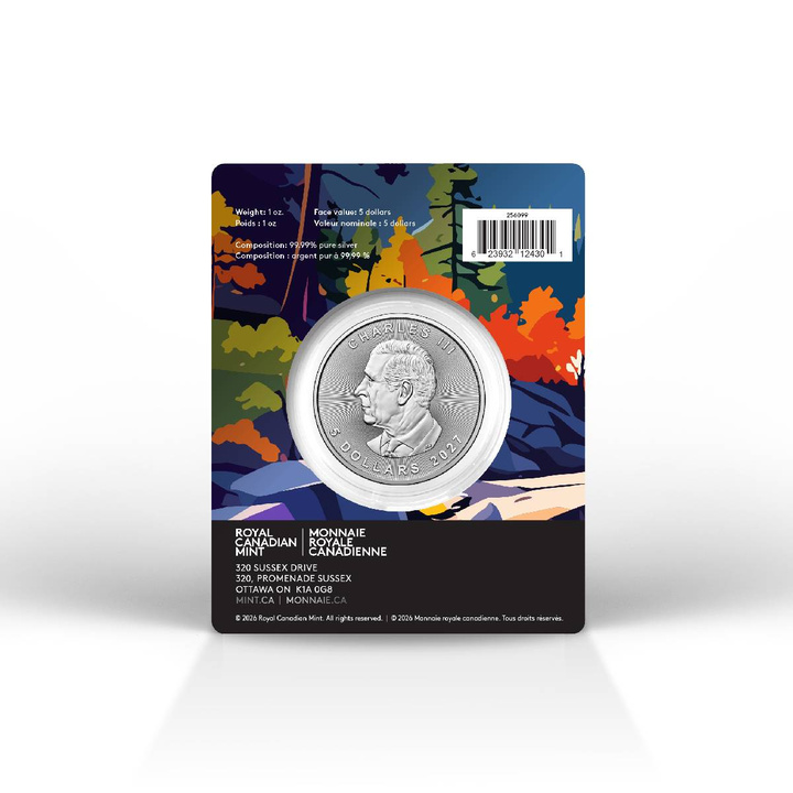 Kanadai Maple Leaf 1 oz ezüst 2027 Privy Mark Loon