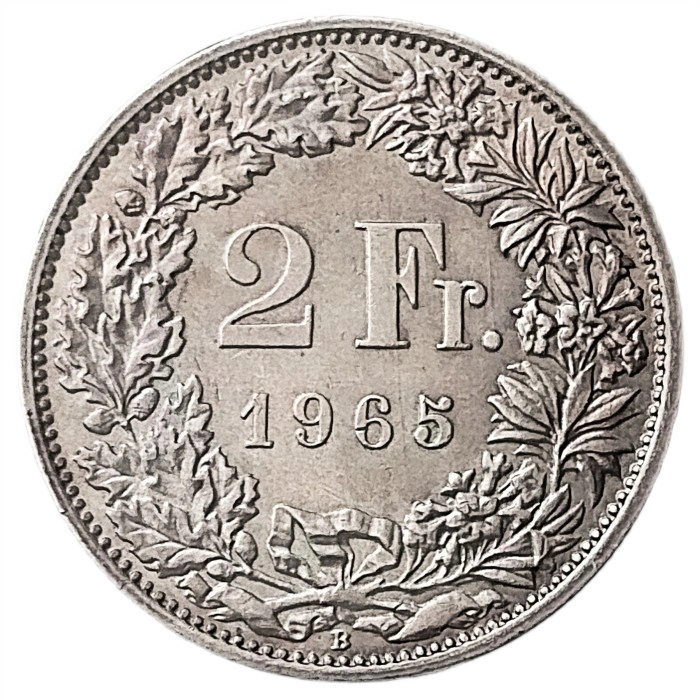 Silver Coin Switzerland 2 Francs Silver Ag. 835 Various Years