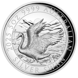 Łabędź 5 uncji Srebra 2025 Proof High Relief