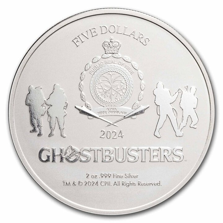 Niue: Ghostbusters - Slimer kolorowany 2 uncje Srebra 2024