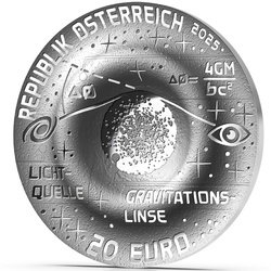 The Beauty of the Universe - Einstein Ring coloreada 20 Euro Plata 2025 Proof