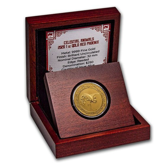 Niue: Celestial Animals - Der Rote Phönix 1 oz Gold 2020