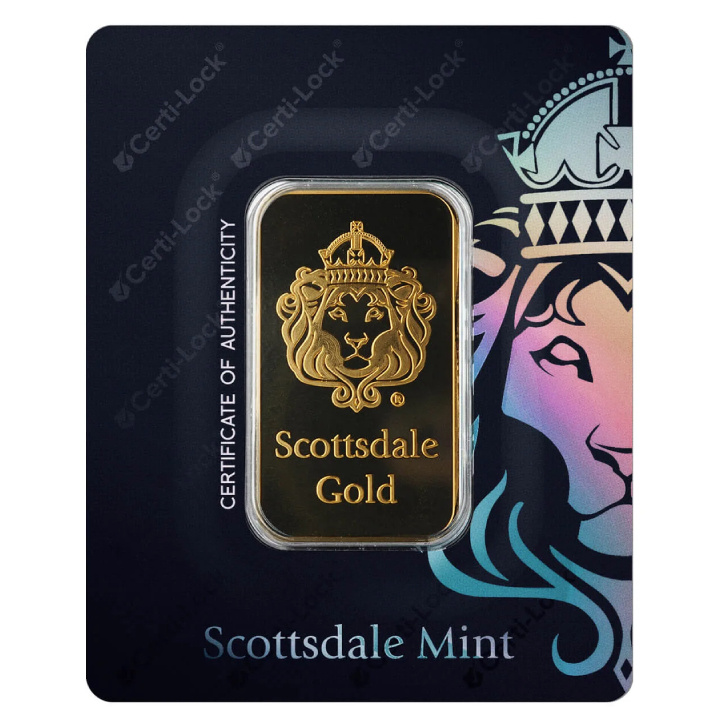 Lingote Argor-Heraeus Scottsdale Lion 1 oz oro