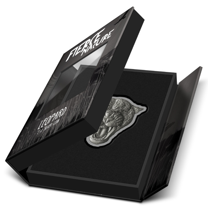 Niue: Naturaleza Feroz - Leopardo 2 oz Plata 2023 Acabado Antiguo