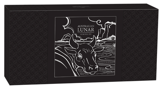 Lunar III: Anno del Bue Set 3 once d'argento 2021 Proof