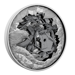 Canada: Birds In Shadow Box $175 2022 Silber Proof Coin (R&D LAB)