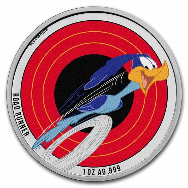 Samoa: Looney Tunes - Road Runner colorato 1 oncia d'argento 2023