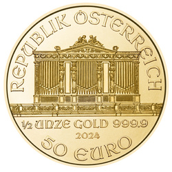 Wiener Philharmoniker 1/2 oz Gold 2024