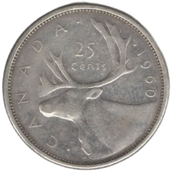 Kanada: 25 cent ezüst 1960