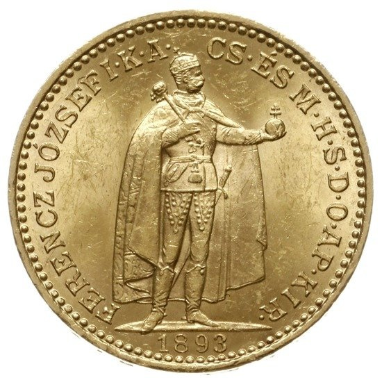 Magyarország, 20 korona I. Ferenc József 1893 2+