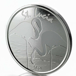 St. Lucia: Flamingo 1 oz Silver 2019