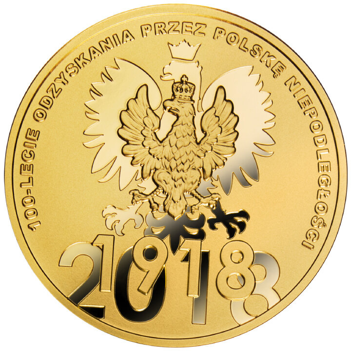 Niue: 100-lecie Odzyskania przez Polskę Niepodległości 1 uncja Złota 2018 Proof