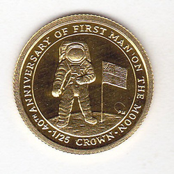 40e anniversaire du premier pas de l'homme sur la Lune 1/25 once d'or 2009 Proof