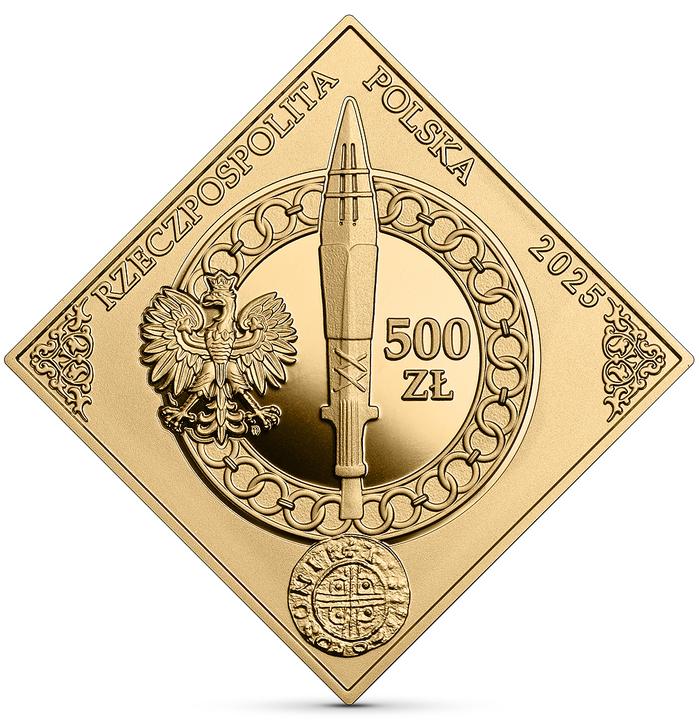 Tysiąclecie koronacji Bolesława Chrobrego 500 zł Złoto 2025 Proof