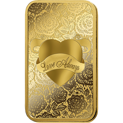 5 gram Gold Bar Pamp Suisse Love Always