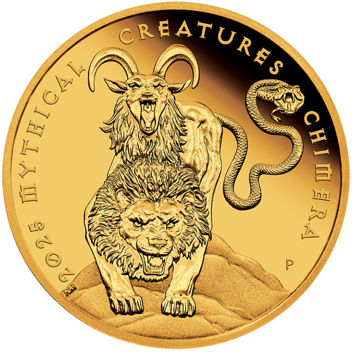 Mythical Creatures: Chimera 1 uncja Złota 2025 Proof