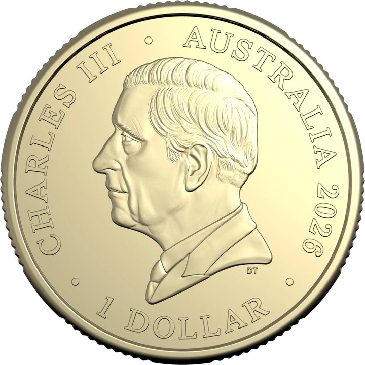 Moneda de bronce de aluminio Corazón y alma de Australia $1 2026