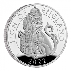 The Royal Tudor Beasts: Leone d'Inghilterra 1000 grammi d'argento 2022 Proof