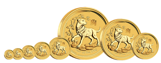 Lunar II: Anno del Cane 1000 grammi d'oro 2018