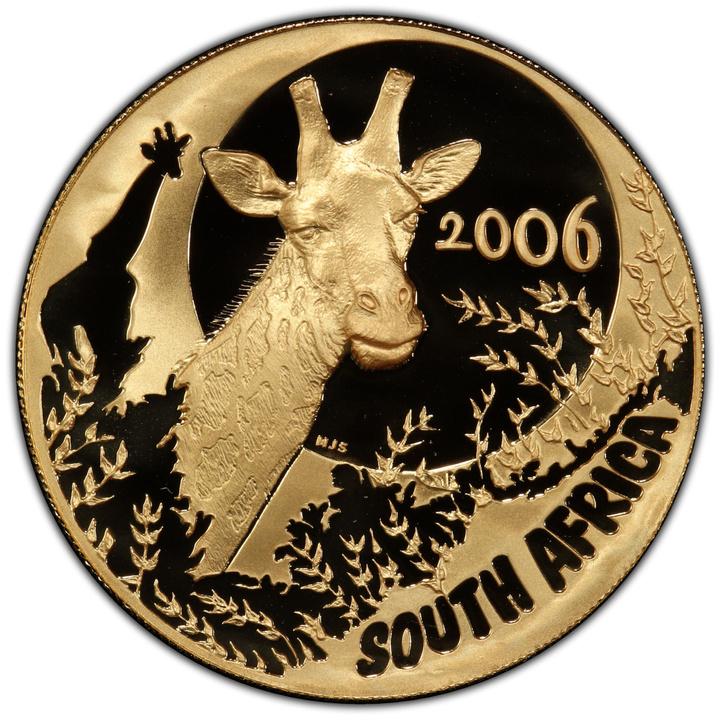 Natura: Giraffe 1 onza de oro 2006 Proof