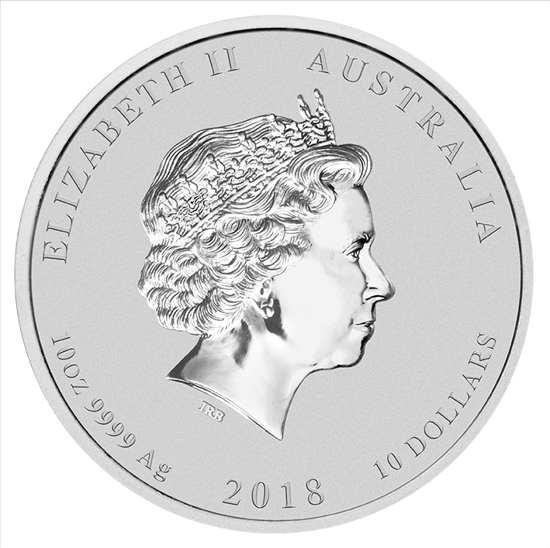 Lunar II: Año del Perro 10 oz Plata 2018 Proof