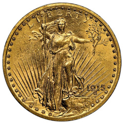 Double Eagle Oro 20 Dollar 1915 S NGC MS63