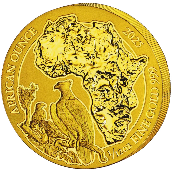 Rwanda: African Ounce - Martial Eagle 1/12 uncji Złota 2025