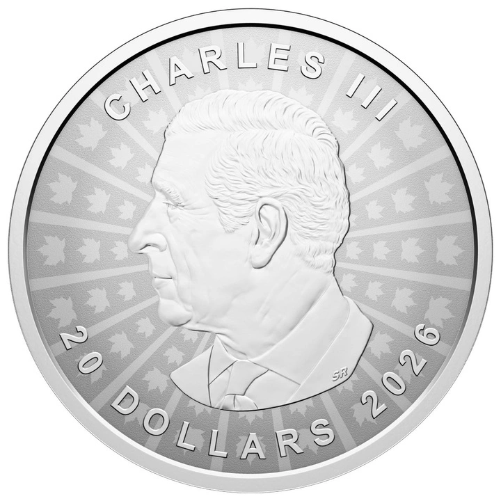 Pièce en argent Silver Maple Leaf colorisée 1 once d’argent 2026 Reverse Proof Ultra High Relief