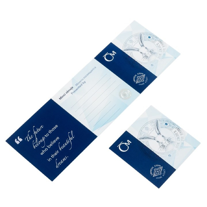 Samoa: Moneta di cristallo - Anno del Coniglio $2 Argento 2023 Proof