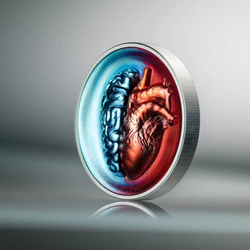 Srebrna Moneta Cook Islands: Head vs. Heart kolorowany 2 uncje Srebra 2026 Proof