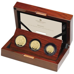 The Britannia 2022 UK Premium 3-Coin Gold Proof Set