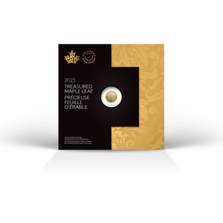Foglia d'acero canadese Treasured 1/10 oncia d'oro 2023