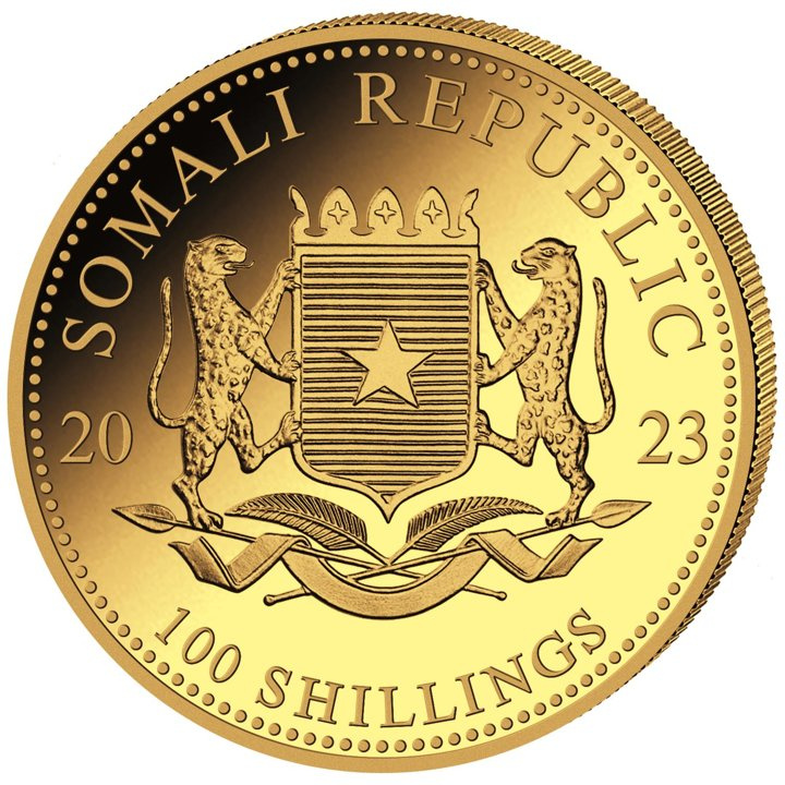 African Wildlife: Somali Elephant 1/10 ounce Gold 2023