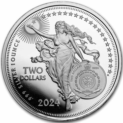 Niue: Icons of Inspiration - William Shakespeare 1 oz Silber 2024 Proof Coin