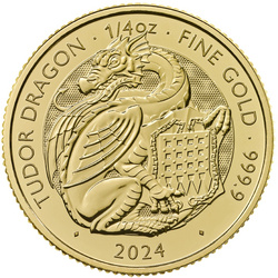 The Royal Tudor Beasts: The Tudor Dragon 1/4 oz Gold 2024