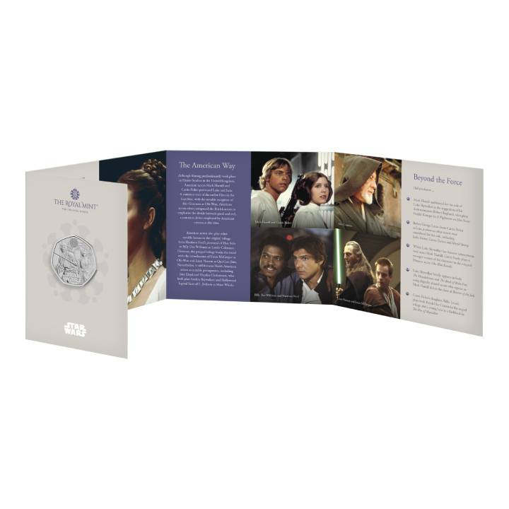 Star Wars: Luke Skywalker y Princesa Leia 50p Cobre 2023