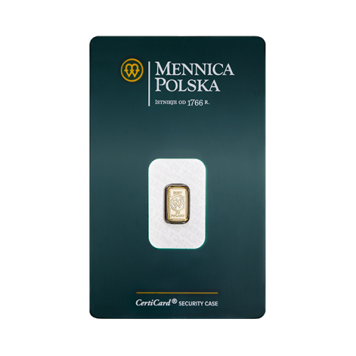 1 gramme Lingot d'or Monnaie polonaise